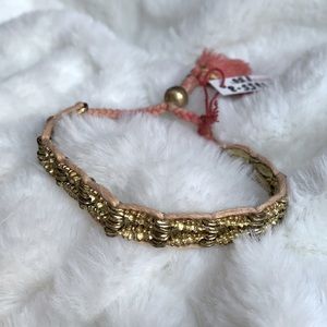 Johnny Was Gold & Coral Bracelet